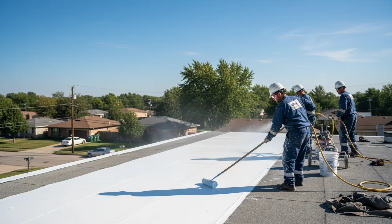Commercial roof coating in Lucas, IA near me